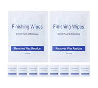 HEMOTON 10pcs 10pcs Waxing Oil Wipes Aftercare Pads White Non-woven Fabric Individually Wrapped for Face and Body Fitness and Work