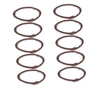 HEMOTON 10pcs 22mm Dark Brown Watch Band Loops Skin-friendly Watch Strap Retainers Portable Fixed Watchband Circles for Men and Women Wristwatches