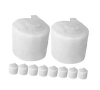 HEMOTON 10pcs Aquarium Filter Sponge Pads High Density White Filter Media Thick Mechanical Filtration for Fish Tanks Ponds and Fountains Easy Replacement Reusable