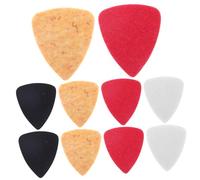 HEMOTON 10Pcs Assorted Color Felt Picks Non Slip Guitar Plectrums for Ukulele present for Musicians Provides Mellow Sound Without Scratching Instruments