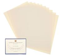 HEMOTON 10pcs Beige Printable Certificate Paper with Rounded Corners, Writable and Portable Size, A4 Blank Inner Paper for Awards, Diplomas, and Graduation Certificates