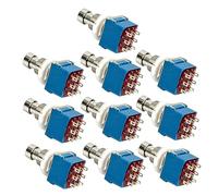 HEMOTON 10pcs Blue 3pdt Guitar Effects Pedal Footswitch True Bypass for Electric Guitar 9-pin Connection