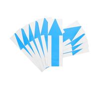 HEMOTON 10pcs Blue Self Adhesive Arrow Stickers for Floor and Wall Marking, Waterproof Paper Material Reusable Route Marking Feature, for Gym Spaces and Short-term Activity Route
