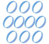 HEMOTON 10pcs Blue Silicone Wristbands with Unique National Flag Design, Versatile Accessory to Show Team Pride, for Sports Fans at Soccer Tournaments and International Matches