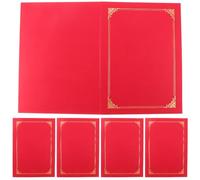 HEMOTON 10pcs Certificate Holder with Classic Red Paper Material, Decorative Award Certificate Covers for Graduation Ceremonies, Store Documents and Information Securely