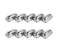 HEMOTON 10pcs Electroplated Snare Drum Lugs Triangle Ear Claw Hooks Percussion Replacement Parts with Noise Reduction and Vibration Dampening for Tom Bass Drum Hardware