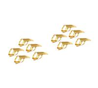 HEMOTON 10pcs Guitar Finger Pick Plectrums Slide Stainless Steel for Banjo Ukulele Guitar Parts for Fingerstyle Playing