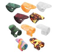 HEMOTON 10pcs Guitar Finger Picks Medium for Acoustic Guitar Banjo Ukulele Mandolin Fingerstyle Plectrums Finger Picks