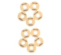 HEMOTON 10pcs Guitar Toggle Plate Rhythm Treble Washer Ring Electric Plate Switch Chrome Replacement