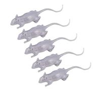 Hemoton 10pcs Halloween Prank Toys Realistic Simulation Mouse Figures for Spooky Decoration for Indoor and Outdoor Parties Lightweight and Fun Scare Props