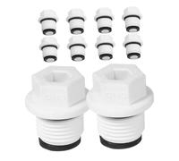 HEMOTON 10Pcs Hot Water Bottle Cap Replacement with Hexagonal Thread and Double Rubber Gaskets Hot Water Bag Lid Stopper Plug