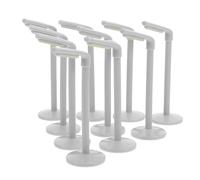 HEMOTON 10pcs Micro Landscape Miniature Street Lights Miniature Village Street Lamps Post Lights for Dollhouse Fairy Garden and Educational Toys