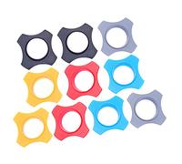 HEMOTON 10pcs Microphone Anti-slip Shockproof Ring Set Rubber Protection for Handheld Mics Includes Orange Black Grey and Red Colors for Training and Office Use