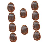 HEMOTON 10pcs Mini Kalimba Keys Thumb Piano Portable Wooden Finger Piano Musical Instrument Lanyard for Beginners and Music Lightweight and Easy to Carry