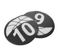 HEMOTON 10pcs Numbered Basketball and Soccer Spot Markers for Training, 23cm Tpu Anti-slip Flat Discs with Bright Colours and Bold Numbers, for Gym Workouts and Athletic Drills to Agility