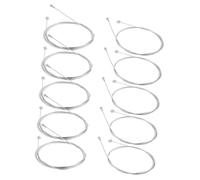 HEMOTON 10Pcs Plated Bicycle Brake Cable Set Front Rear Inner Wire for Mountain Road Bikes Low Resistance Design for Precise Braking and Enhanced Riding Control Easy Installation Cycling