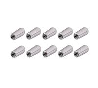 HEMOTON 10pcs Silver Aluminium Alloy 3 Way Toggle Switch Tips with Threaded Fastness for Electric Guitar Accessories, Easy to Install Guitar Switch Caps
