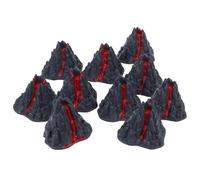 HEMOTON 10pcs Simulation Volcano Toy for Kids 3-5, Simulated Volcano Eruption Toy Artificial Landscape Adornment DIY Demonstration Props 8cm