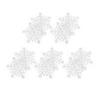 HEMOTON 10pcs Snowflake Embroidered Patches, Christmas Sew on Fabric Appliques, White Cloth, for Jackets Backpacks, DIY Projects and Costume Decoration Winter