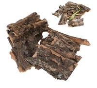 HEMOTON 10pcs Tree Bark Decor Reptile Hideout Platform for Tortoise | Cork Bark and Wood, Coffee Tone, Natural Rough Texture, for Enclosure Enrichment and Simple Hideout Creation