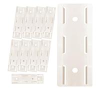 HEMOTON 10pcs Wall Mounted Power Strip Bracket - Punch Free Socket Holder for Extension Board - Self Adhesive Socket Desktop Fixer - Cable Management Surge Protector