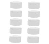 HEMOTON 10pcs White PVC Female Threaded Pipe Caps Thickened Durable Plumbing End Caps for PVC Pipes Secure Water Line End and Garden Irrigation Tubing Stoppers Easy Screw Installation