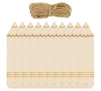 HEMOTON 10pcs Wooden Pencil Shaped Bookmarks for Students, Unpainted Wood Page Markers Can Be Decorated, for House Embellishments Or Special Occasion Gifts