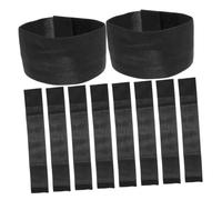 HEMOTON 11pcs Black Elastic Funeral Armbands for Mourning Ceremonies Adjustable Respectful Prayer Bands for Memorial Services and Team Condolence Events with Football Theme
