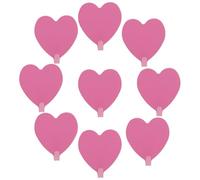 HEMOTON 12 Pcs Strong Adhesive Heart Shaped Iron Hooks Punch Free Installation and Rust Resistance for Kitchen and Home Decoration, Stylish Pink Coat Hangers for Hanging Towels and Clothes
