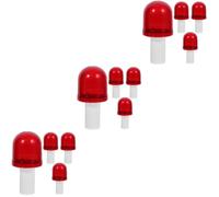HEMOTON 12 Pcs Traffic Cone Flasher Lights Solar Powered LED Warning Light | PP Body, Red Finish, 2 X Aa Batteries Not Included, for Road Safety and Event Crowd Control