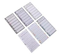 HEMOTON 120 Sheets Practical Budget Cards with Elegant Patterned Design, 6-hole Paper Sheets for Expense Tracking and Visual Budgeting, for Home Office Supplies and Monthly Cash Management