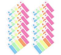 HEMOTON 1200pcs Portable Page Marker Sticky Sentence Markers Assorted Colour Pet Material with Handwritten Remarks Feature and Beginners Reading Highlights
