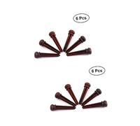HEMOTON 12pcs Acoustic Guitar Bridge String Pegs Natural Guitar for Folk Instruments Easy to Install Sound Clarity and Responsiveness