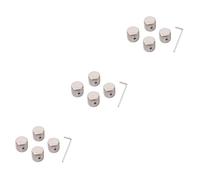 HEMOTON 12pcs Aluminum Alloy Electric Guitar Control Knobs Volume Tone Silver Flat Knobs Guitar Parts Accessories for Guitarists