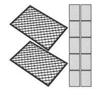 HEMOTON 12pcs Building Block Outdoor Fence Accessory for Featuring Easy Installation and Aesthetic Design in Black Plastic, for Prison Fences and War Scenes