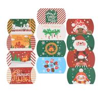 HEMOTON 12pcs Christmas Treat Boxes Paper Candy Packaging Boxes for Special Goodies and Chocolates, for Corporate Retail and Christmas Favors