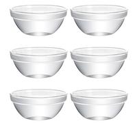 HEMOTON 12Pcs Clear Small Snack Bowls Set Glass Ramekins for Dips Ice Cream and Desserts Serving Microwave Safe Small Bowls for Home Party Use