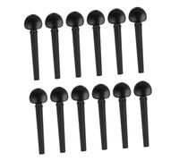 HEMOTON 12pcs Ebony Oud Tuning Pegs Sturdy Smooth Surface Polished Black Peg Accessories for Oud Instrument