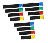 HEMOTON 12pcs Elastic Belt Dampener Drum Practice Pad Cymbal Mute Pad Tape for Drumming Practice Random Stripe