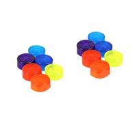 HEMOTON 12pcs Guitar Effects Footswitch Topper Pedal Cap for Guitar Pedal Board Slip Protection Colors Dark Light