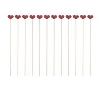 HEMOTON 12pcs Heart Shaped Aroma Sticks Decorative Reed Diffuser Accessories Plastic Material for Refreshing Air and Home Fragrance Suitable for Kitchen and Living Room