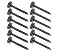 HEMOTON 12pcs Json Data Guitar Neck Screws and Ferrules for Electric Guitar Neck Mounting Screws Replacement Joint Ferrules