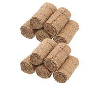 HEMOTON 12pcs Mini Hay Bales for Decoration Realistic Tiny Straw Figurines with Vibrant Light Brown Color for Mini House Garden DIY Autumn Harvest Crafts Educational Models and Playsets