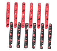 HEMOTON 12pcs Ninja Slap Bracelets for Kids Fun Party Favors Adjustable Slap Wrist Bands Birthday Celebrations and Games