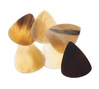 HEMOTON 12pcs Ox Horn Plectrums Guitar Picks Unique Grip for Stringed Instruments