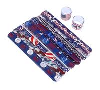 HEMOTON 12pcs Patriotic PVC Slap Bands Slap Wristbands for Independence Day Party Favors Fun for Stylish for Celebrations