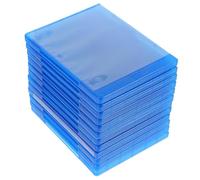 HEMOTON 12pcs Plastic CD Storage Case Organizer with Protective Disc Holder and Liner Notes Slot, Sturdy Plastic Material Suitable for Home or Vehicle Use