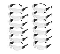 HEMOTON 12pcs Protective Eyewear Science Goggles with Soft Nose Pads High Transparency Lenses Windproof Safety Glasses for Childrens Lab Party and Outdoor Activities
