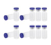 HEMOTON 12pcs Small Glass Vials 3ml Travel Friendly Leak-proof Sampling Bottles with Caps for Hospital and Liquid Sample Storage