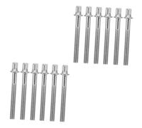 HEMOTON 12pcs Snare Drum Plating Screws Drum Mounting Fasteners for Easy Repairs and Refurbishment Compatible Standard Lugs Electroplated Metal Quality